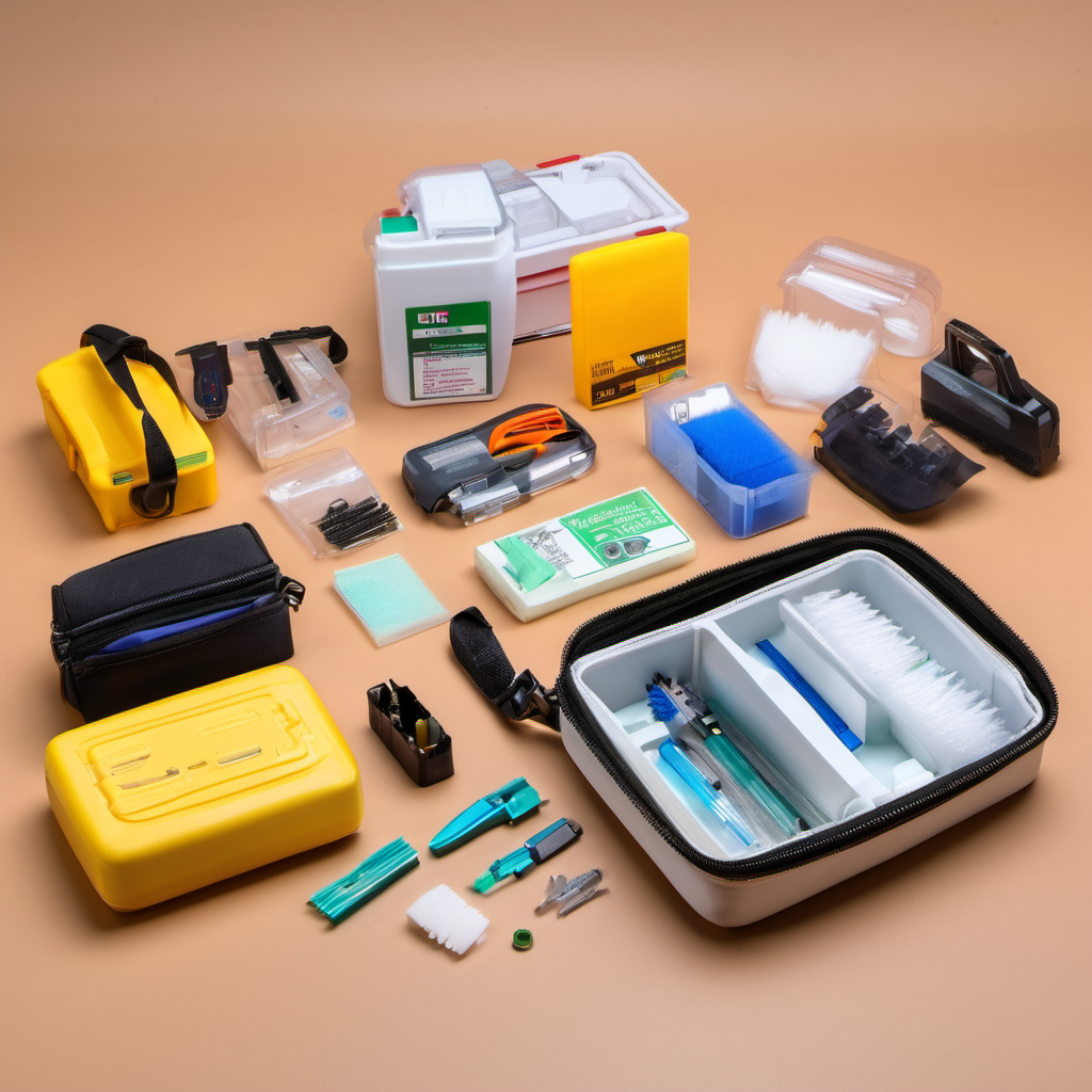 Fiber Optic Cleaning Field Kit 11-Piece portable cleaning kit