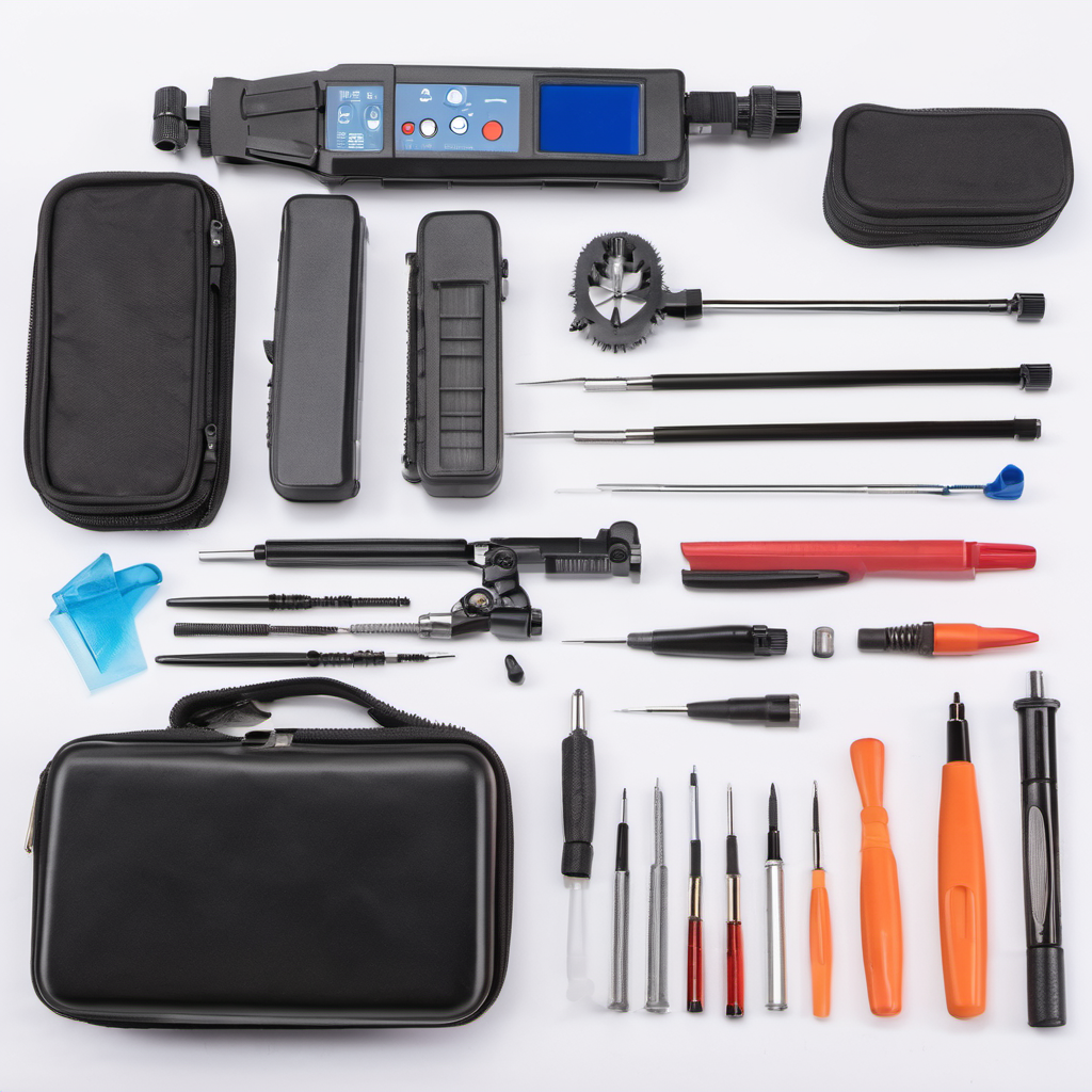 Fiber Optic Cleaning Tool Kit 13-Piece with Microscope inspection kit