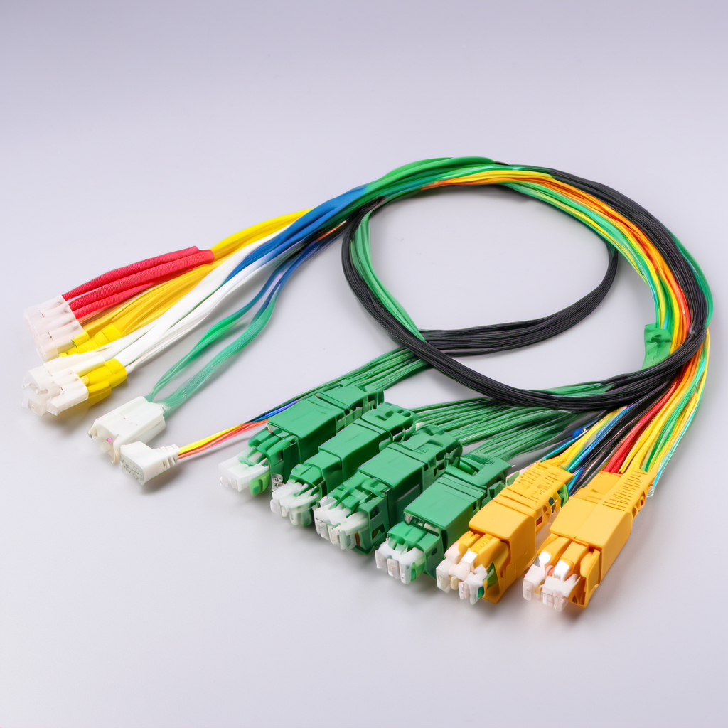 12-Fiber SC/APC Color-Coded Pigtail Bundle 0.9mm fiber optic pigtail